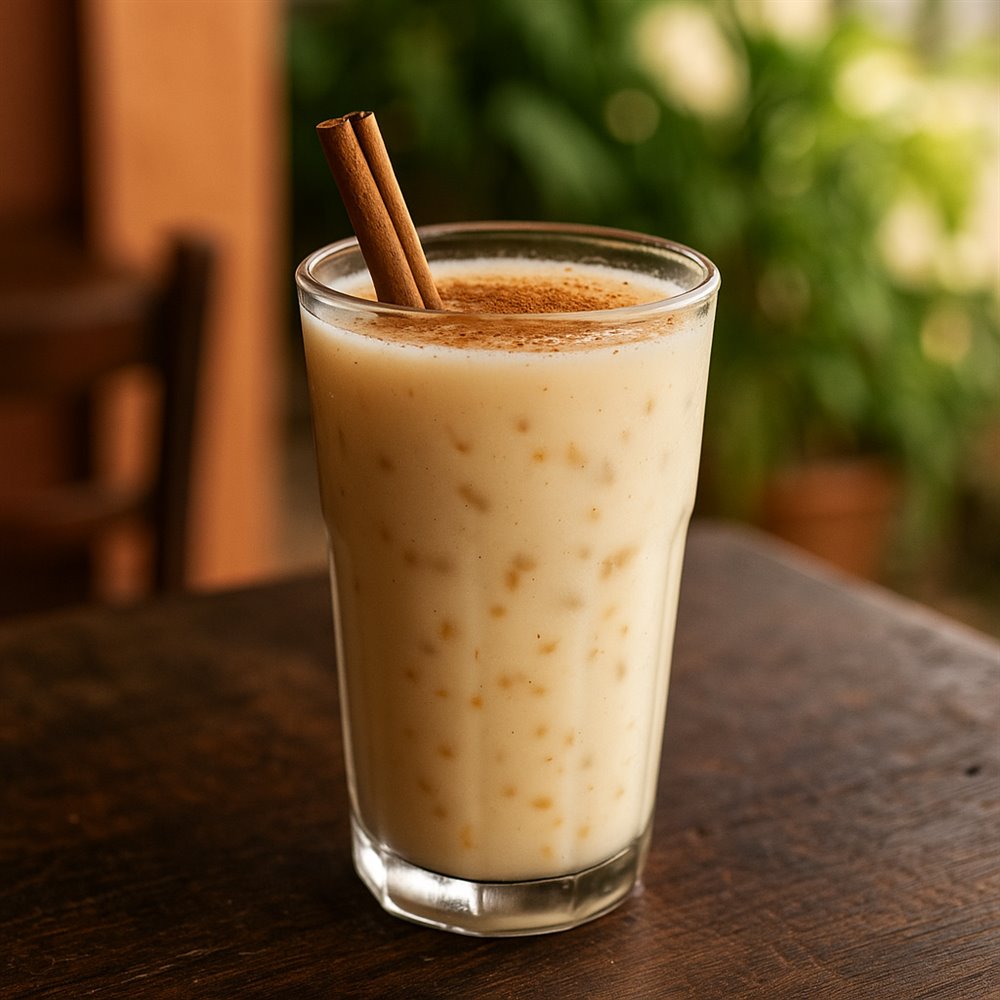 Vaso de chicheme frío con canela